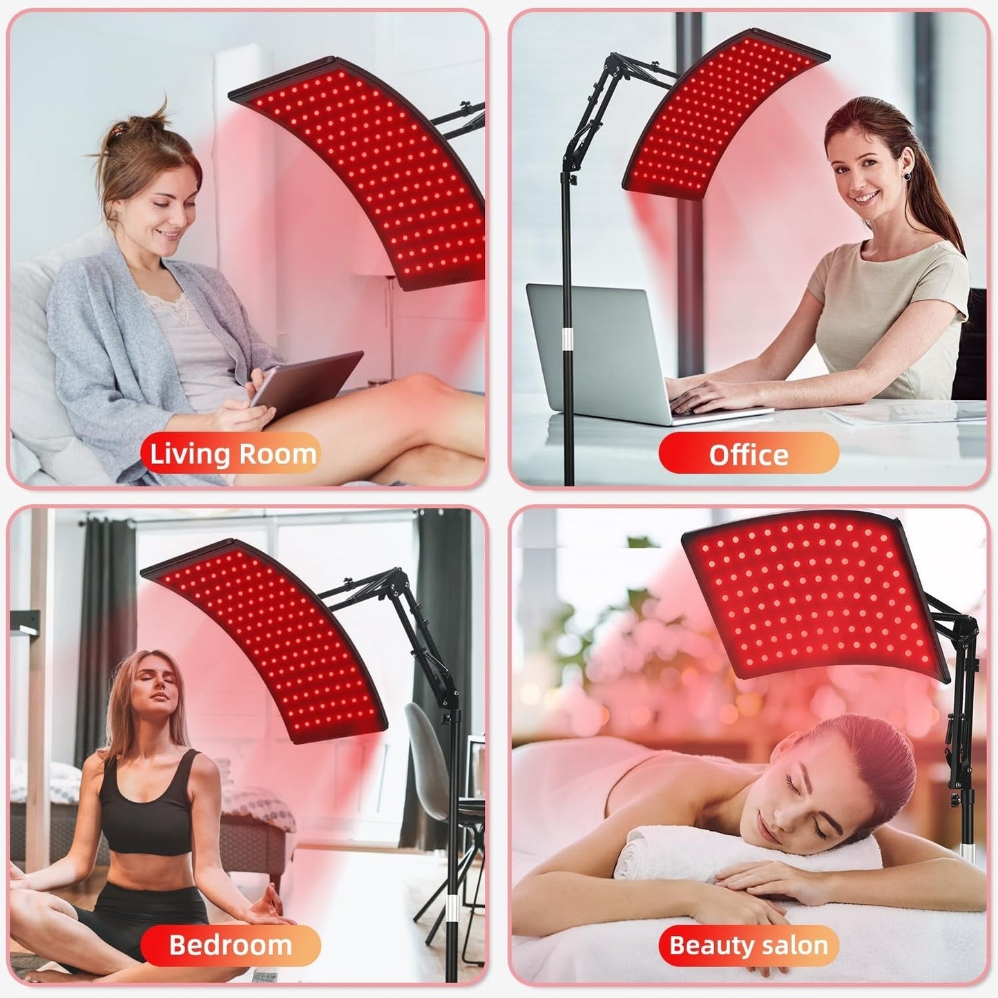 Full Body Red Light Therapy Panel with Stand β 660nm & 850nm Infrared LED for Skin, Pain Relief & Wellness
