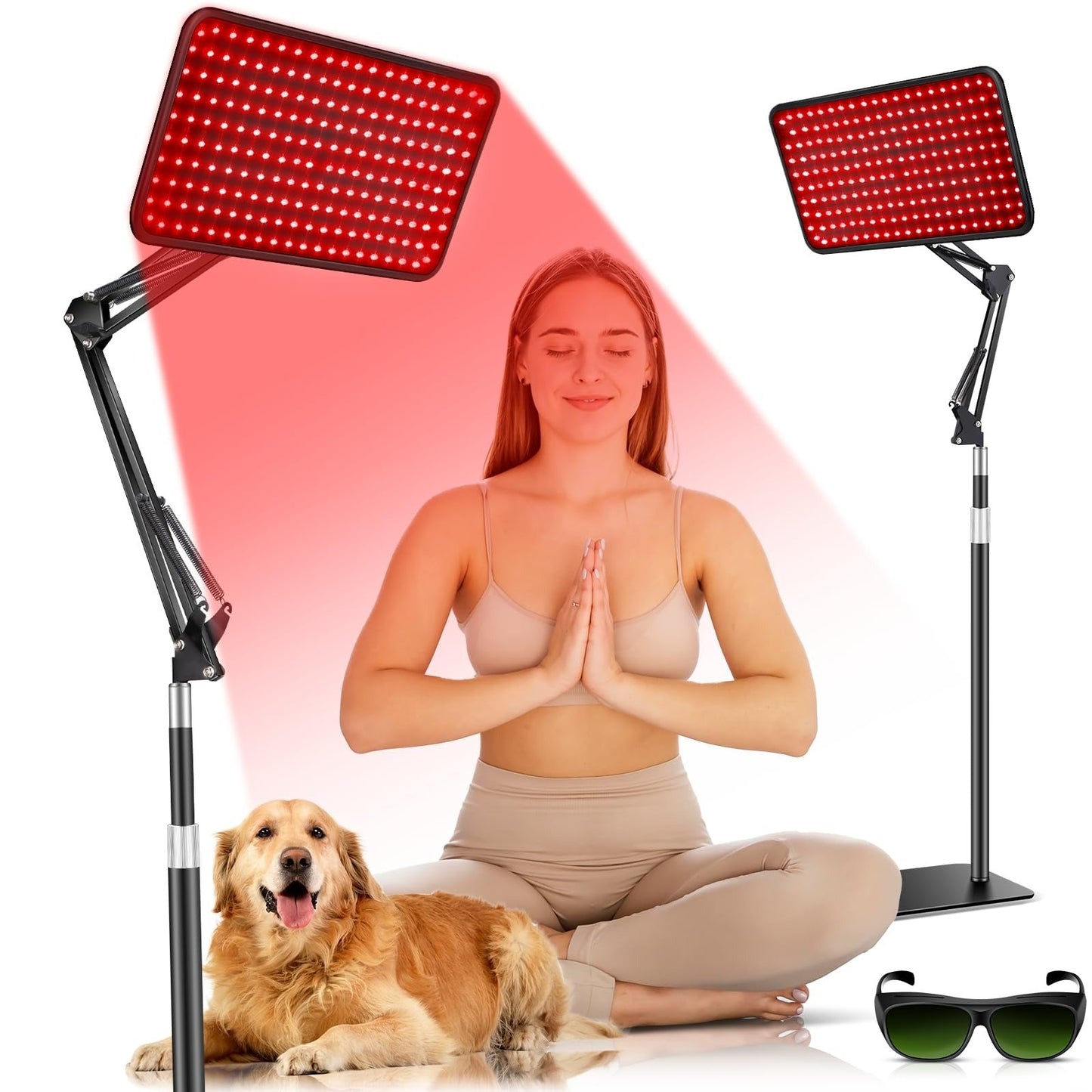Full Body Red Light Therapy Panel with Stand β 660nm & 850nm Infrared LED for Skin, Pain Relief & Wellness