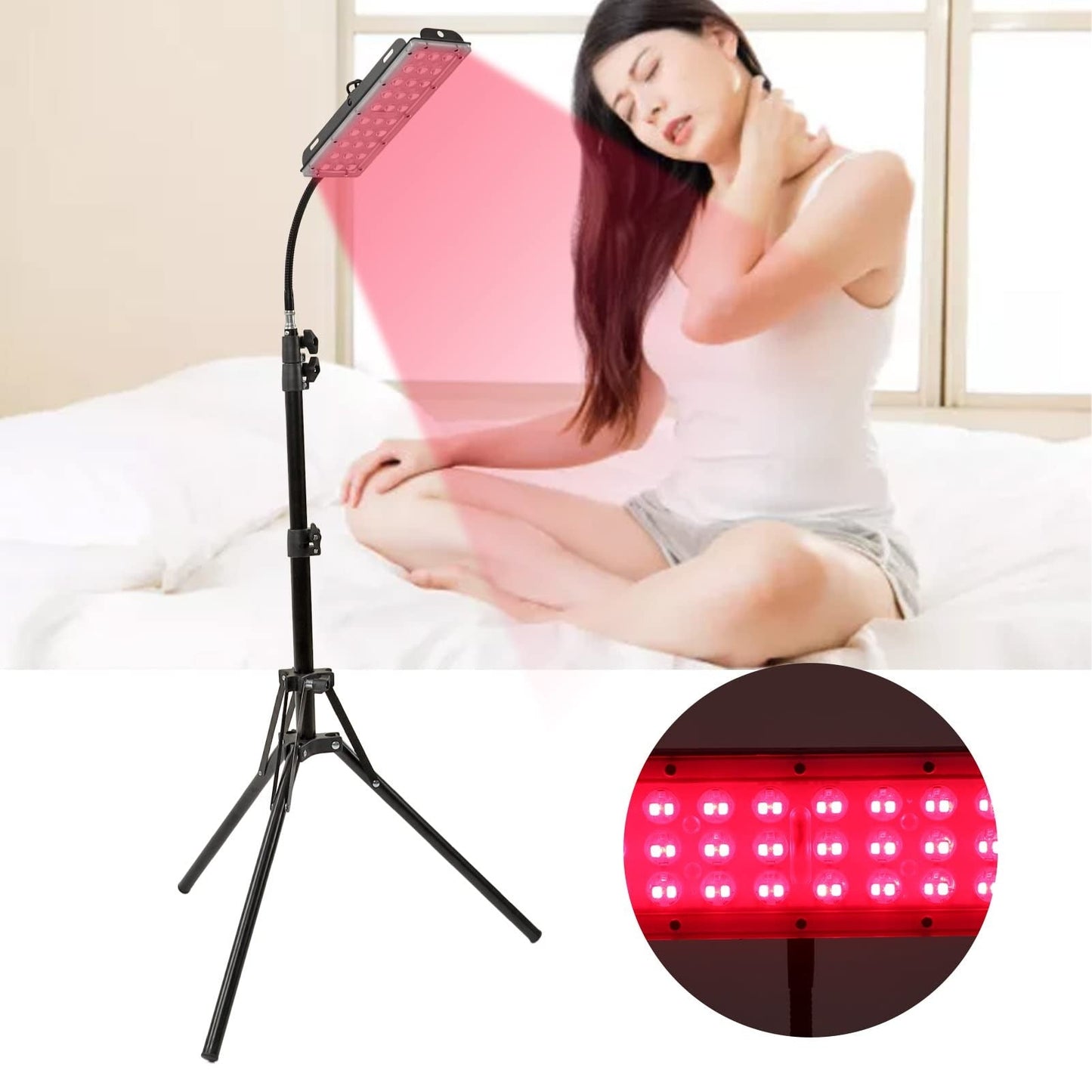 Full Body Red Light Therapy Panel with Stand β 660nm & 850nm Infrared LED for Skin, Pain Relief & Wellness