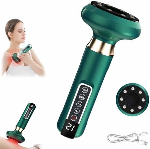 3-in-1 Smart Cupping Massager with Red Light & Gua Sha β Deep Muscle Relief & Pain Therapy Tool