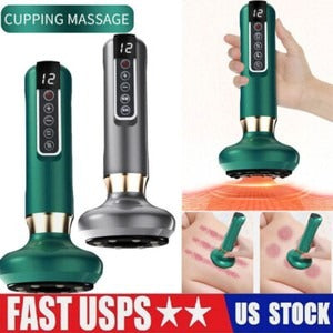 3-in-1 Smart Cupping Massager with Red Light & Gua Sha β Deep Muscle Relief & Pain Therapy Tool
