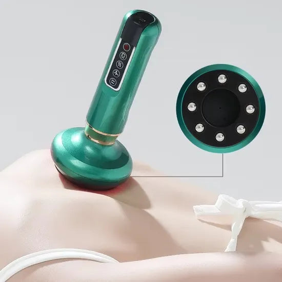 3-in-1 Smart Cupping Massager with Red Light & Gua Sha β Deep Muscle Relief & Pain Therapy Tool