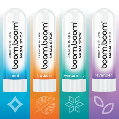 Nasal Stick Vapor Flow Technology | Better Breathing + Natural Focus | Cool Refreshing Sensation | Premium Essential Oils + Menthol Inhaler