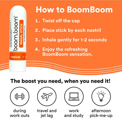 Nasal Stick Vapor Flow Technology | Better Breathing + Natural Focus | Cool Refreshing Sensation | Premium Essential Oils + Menthol Inhaler