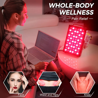 Full Body Red Light Therapy Panel with Stand – 660nm &amp; 850nm Infrared LED for Skin, Pain Relief &amp; Wellness