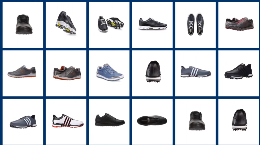 Different types of golf shoes